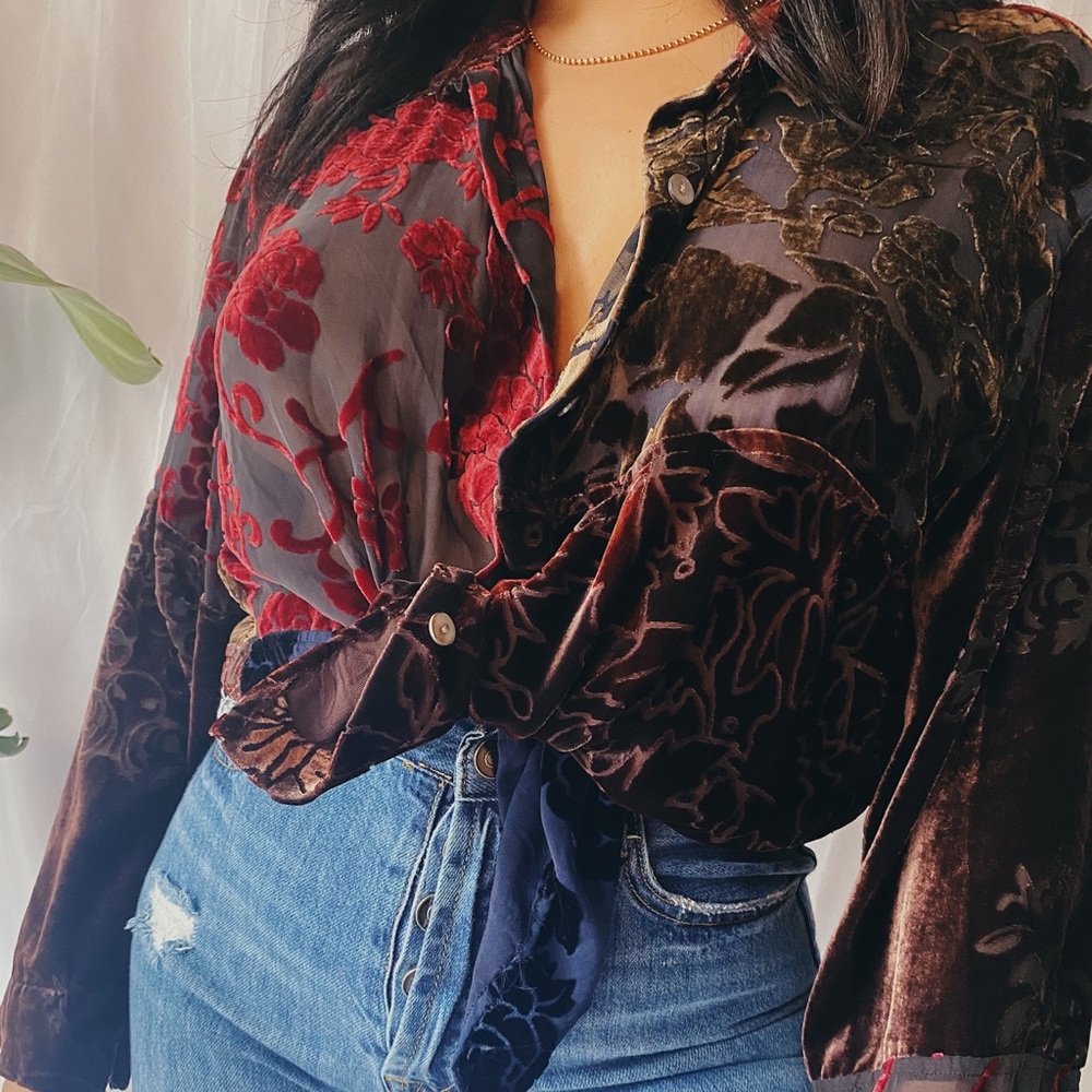 CHICOS DESIGN VINTAGE BUTTON DOWN